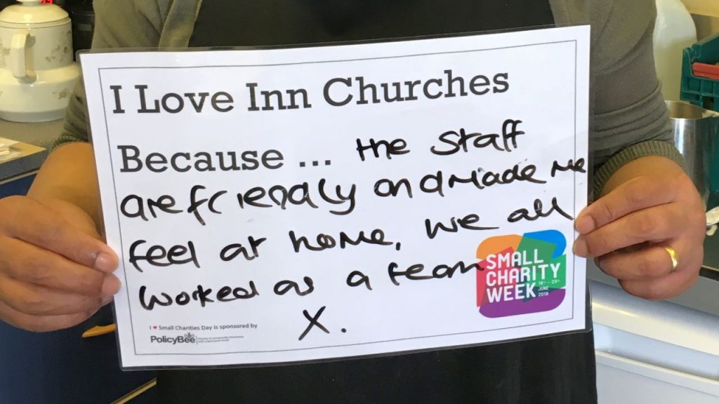 I love Inn Churches because the staff are friendly and made me feel at home, we all worked as a team