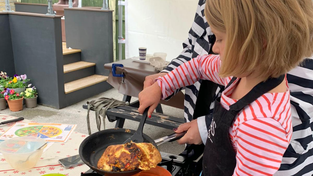 Making pancakes