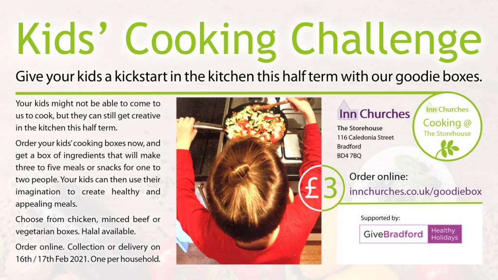 Kids' cooking challenge poster