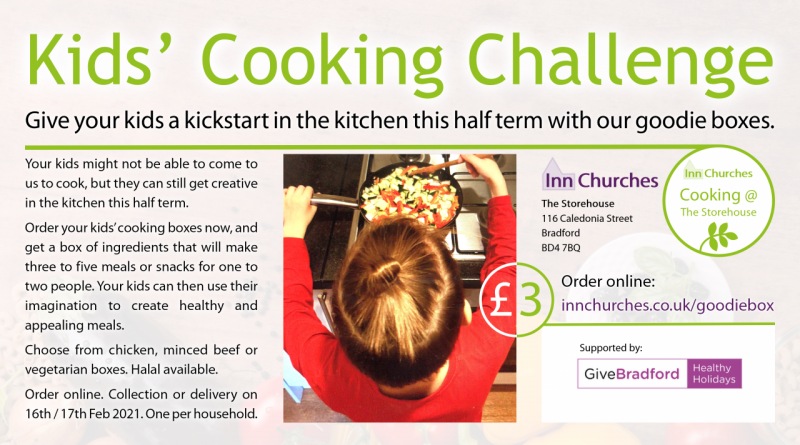 Kids' cooking challenge poster