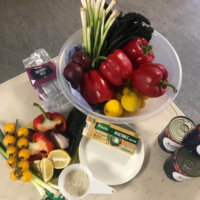 Cooking ingredients on a table