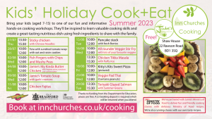 Kids' Holiday Cook + Eat poster - class details at the foot of the page.