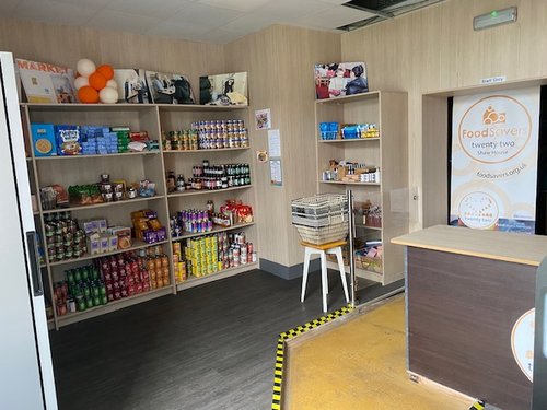 twenty two Shaw House - shelves of food in a social supermarket