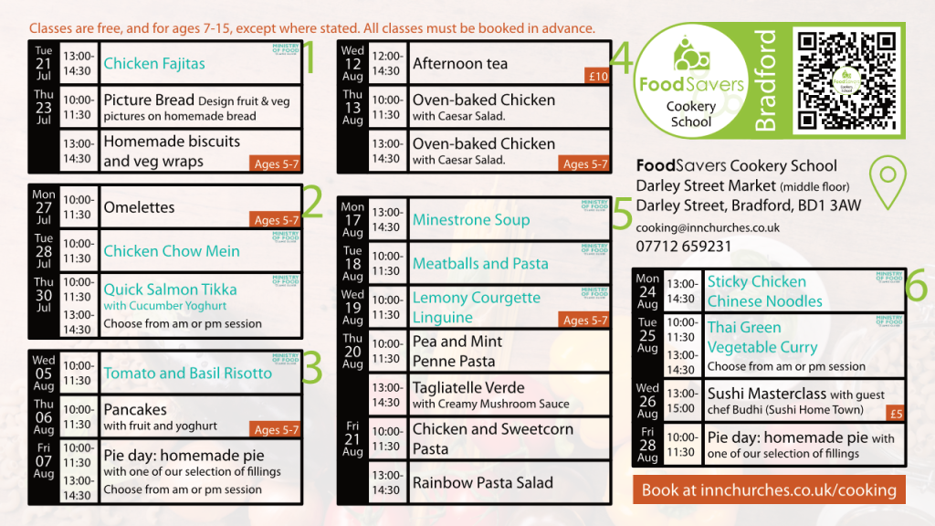 Summer Kids' Cooking Flier - Bradford