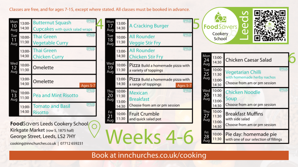 Summer Kids' Cooking Flier - Leeds page 2
